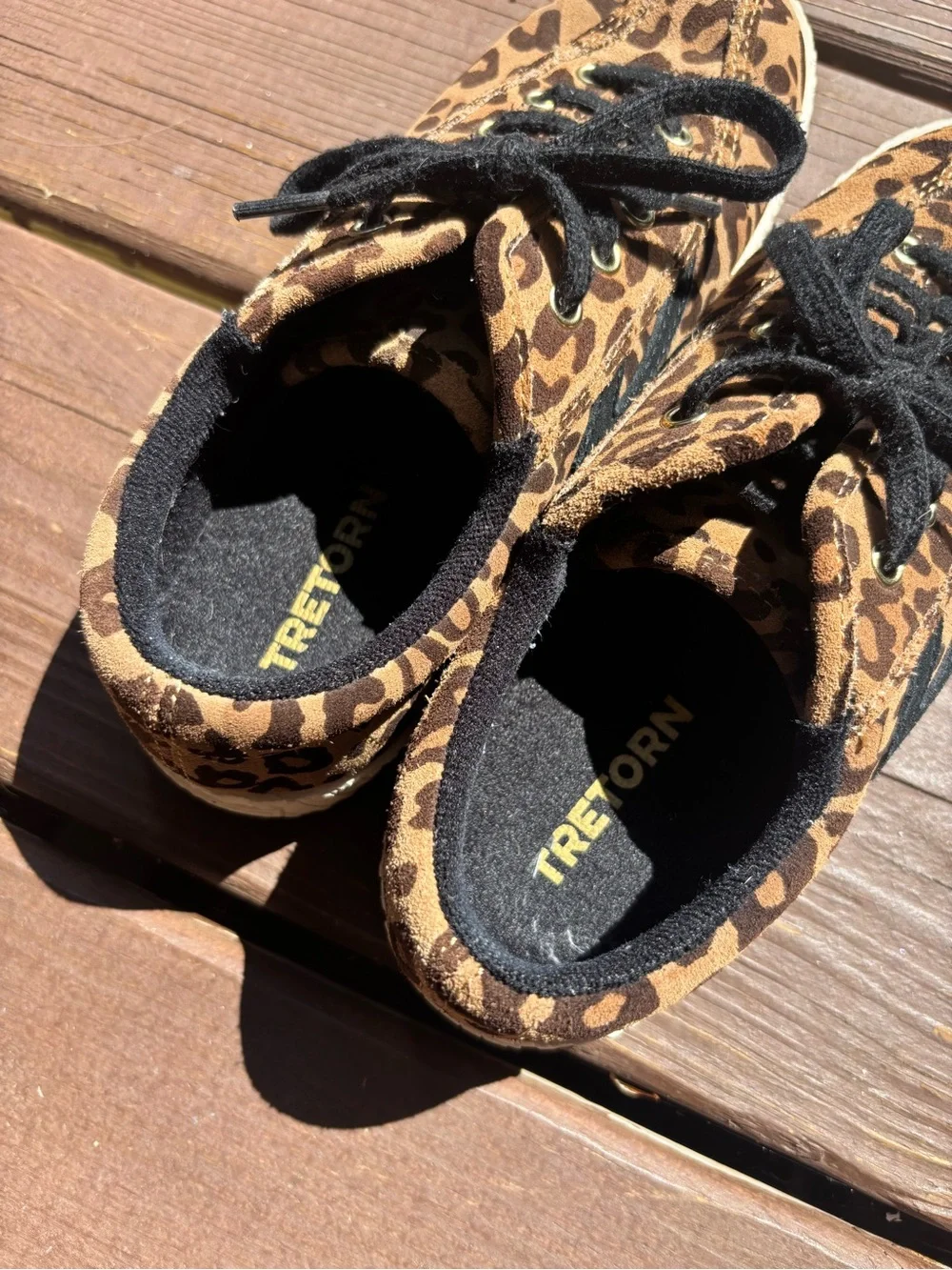Tretorn Leopard Print Casual Sneakers - Brown